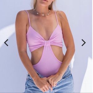 Pink Cutout Bodysuit